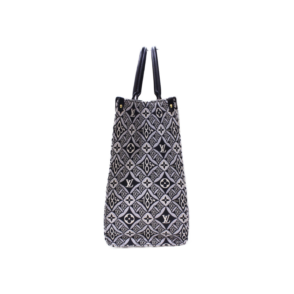 Louis Vuitton Jacquard Tote Gray Woven Go On the Bag